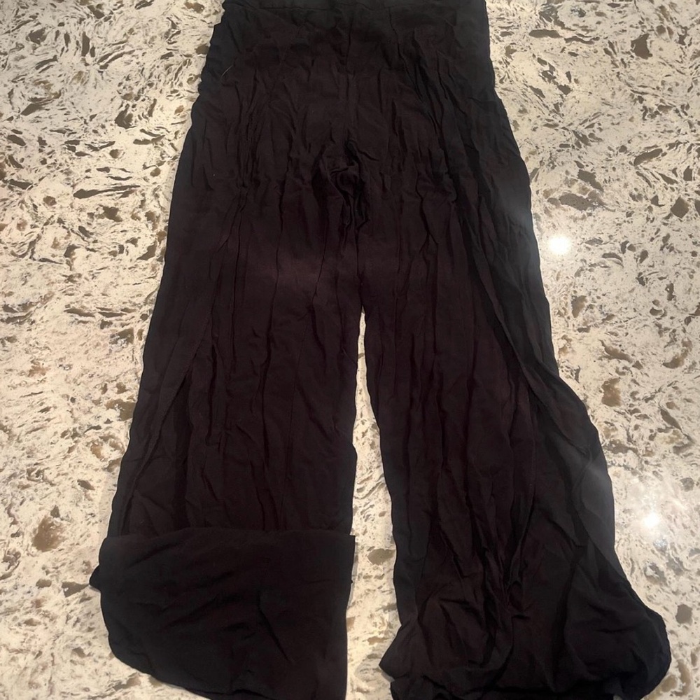 Black Wide-Leg Pants